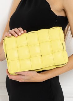 Real leather crossbody bag Glamorous by GLAM - Yellow