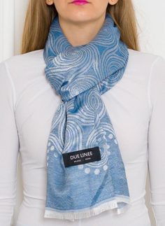 Women's scarf Due Linee - Blue