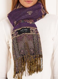 Scarf Due Linee - Violet