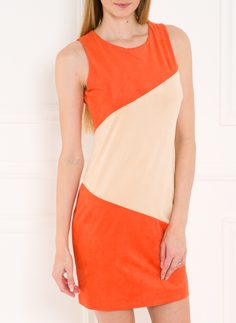 Dámské šaty oranžovo - béžové