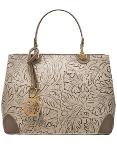 Real leather handbag Glamorous by GLAM - Beige