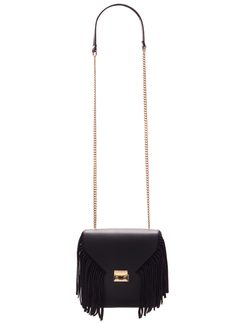 Real leather crossbody bag Glamorous by GLAM - Black