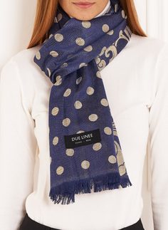 Scarf Due Linee - Blue