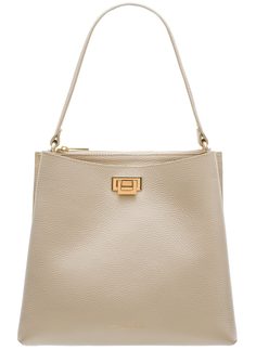 Real leather shoulder bag Glamorous by GLAM - Beige