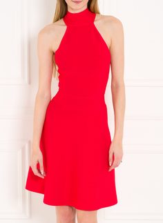 Damska bandażowa sukienka Guess by Marciano - czerwony