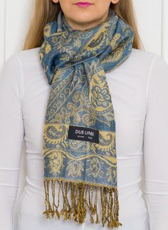 Women's scarf Due Linee - Blue