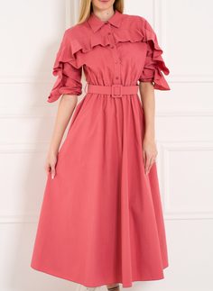Damska długa sukienka Glamorous by Glam - różowy