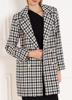 Women's coat Glamorous by Glam - Black-white