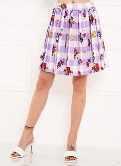 Dámská plizovaná sukně cartoon - lila