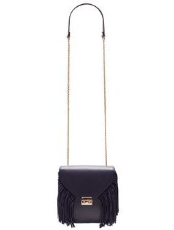 Real leather crossbody bag Glamorous by GLAM - Dark blue -