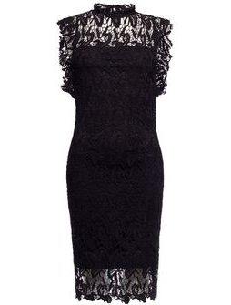 Vestido de encaje de mujer Due Linee - Negro -