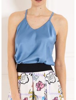 Dámské saténové tílko - světle modrá -