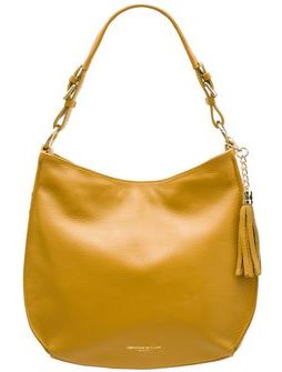 Real leather shoulder bag Glamorous by GLAM - Yellow -