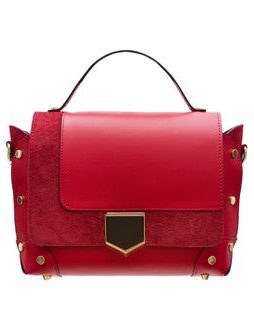 Real leather handbag Glamorous by GLAM - Red -