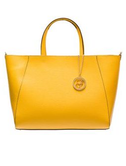 Real leather handbag Glamorous by GLAM - Yellow -