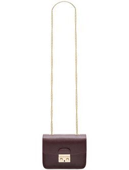 Real leather crossbody bag Glamorous by GLAM - Wine -