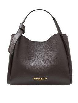 Dámská kožená kabelka do ruky tmavě hnědá -