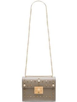 Real leather crossbody bag Glamorous by GLAM - Grey -
