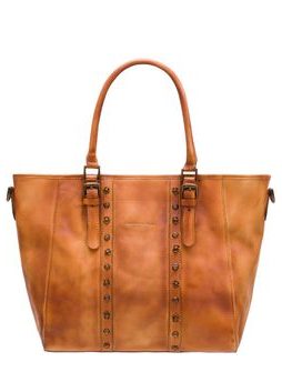 Bolso de hombro de cuero para mujer Glamorous by GLAM Santa Croce - Marrón -