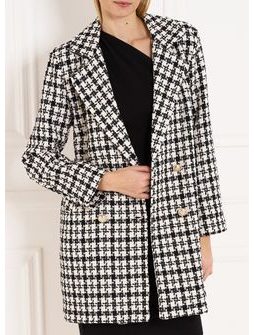 Women's coat Glamorous by Glam - Black-white -