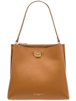 Bolso de hombro de cuero para mujer Glamorous by GLAM - Marrón -