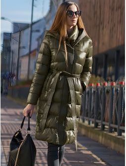 Női téli kabát Due Linee - Zöld -