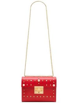 Bolso de cuero crossbody para mujer Glamorous by GLAM - Rojo -