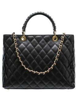 Real leather handbag Glamorous by Glam - Black -