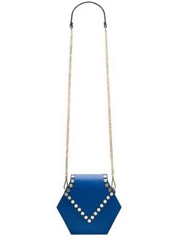 Real leather crossbody bag Glamorous by GLAM - Blue -