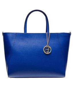 Real leather handbag Glamorous by GLAM - Blue -