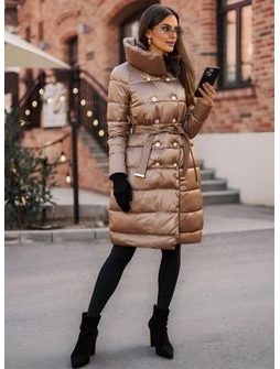 Női téli kabát Due Linee - Barna -