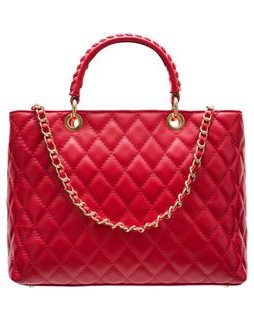 Bolso de cuero de mano para mujer Glamorous by GLAM - Rojo -