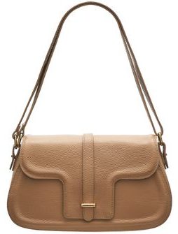 Real leather shoulder bag Glamorous by GLAM - Beige -