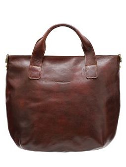 Real leather handbag Glamorous by GLAM Santa Croce - Brown -