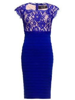 Rochie dantelă de damă Due Linee - Albastră -