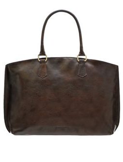 Bolso de hombro de cuero para mujer Glamorous by GLAM Santa Croce - Marrón -