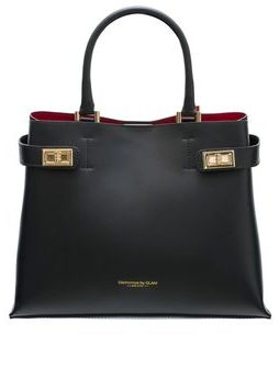 Dámská exkluzivní kabelka se zlatými detaily - černá -