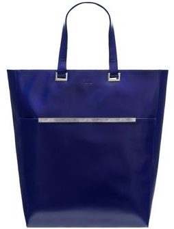 Damska skórzana torebka na ramię Guy Laroche Paris - niebieski -