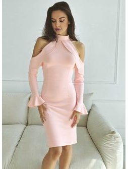 Vestido de mujer Due Linee - Rosa -