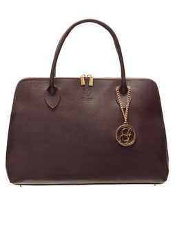 Real leather handbag Glamorous by GLAM - Brown -