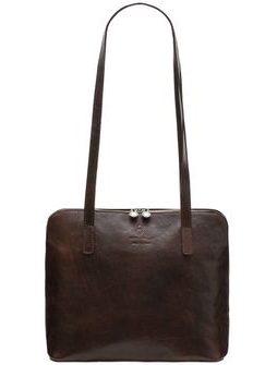 Real leather shoulder bag Glamorous by GLAM Santa Croce - Brown -