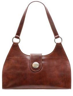 Bolso de hombro de cuero para mujer Glamorous by GLAM Santa Croce - Marrón -