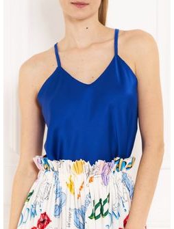 Dámské saténové tílko - královsky modrá -