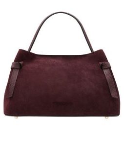 Real leather handbag Glamorous by GLAM - Wine -