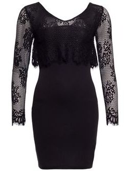 Vestido de fiesta para mujer Due Linee - Negro -