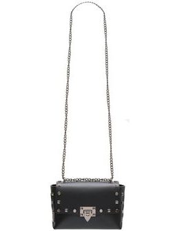 Real leather crossbody bag Glamorous by GLAM - Black -