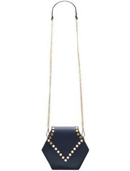 Geantă din piele crossbody pentru femei Glamorous by GLAM - Albastru închis -