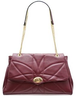 Real leather shoulder bag Glamorous by GLAM - Wine -