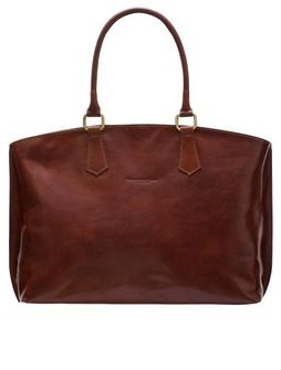 Bolso de hombro de cuero para mujer Glamorous by GLAM Santa Croce - Marrón -