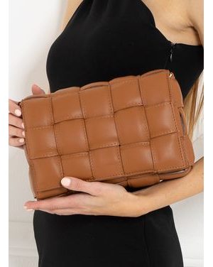 Kožená crossbody kabelka / psaníčko proplétané - coyo -